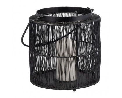 Sagebrook - 10.25" Metal Wire Lantern in Black