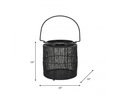 Sagebrook - 10.25" Metal Wire Lantern in Black