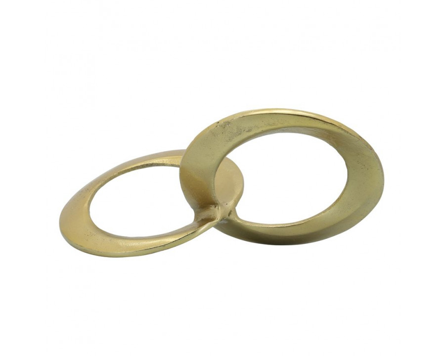 Sagebrook 12" Metal Circle Links - Gold