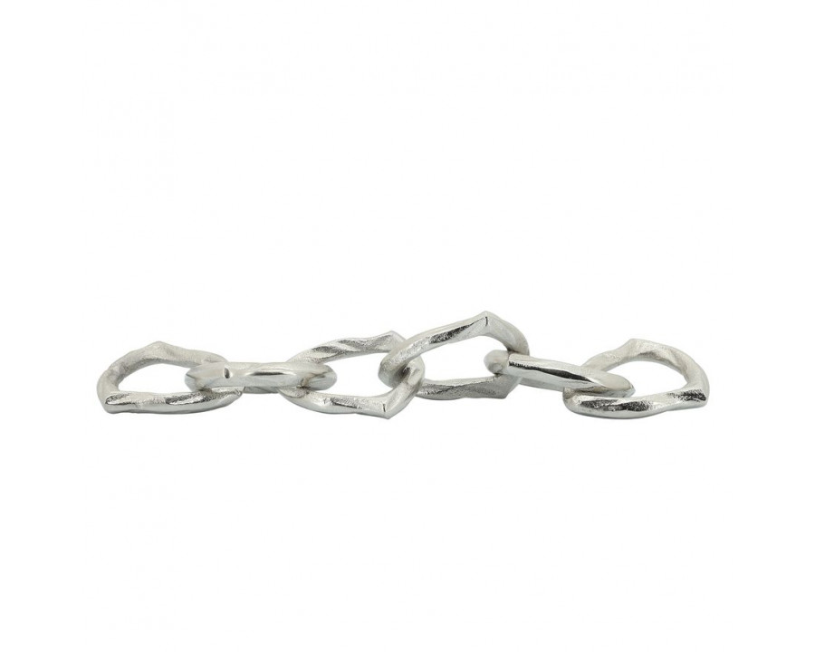 Sagebrook 18" Metal Chain Links - Silver