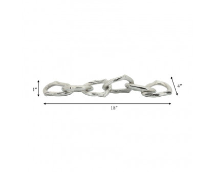 Sagebrook 18" Metal Chain Links - Silver