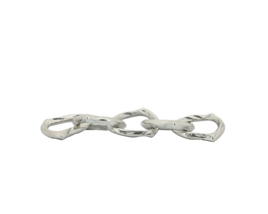 Sagebrook 15" Metal Chain Links - Silver