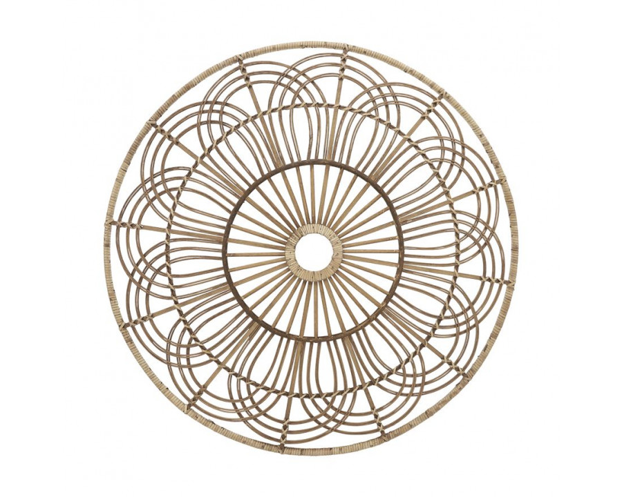 Sagebrook - Wicker Round Wall Accent in Brown