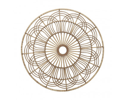 Sagebrook - Wicker Round Wall Accent in Brown