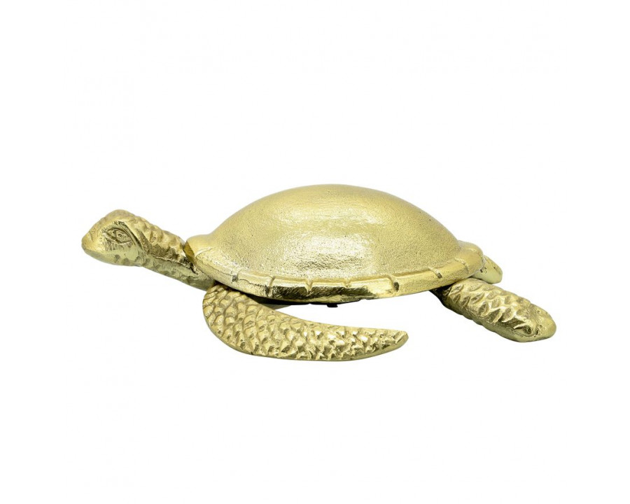 Sagebrook - 9" Metal Turtle Table Accent in Gold