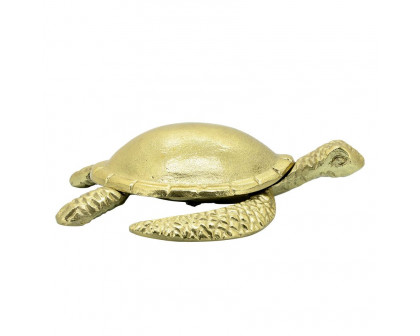 Sagebrook - 9" Metal Turtle Table Accent in Gold