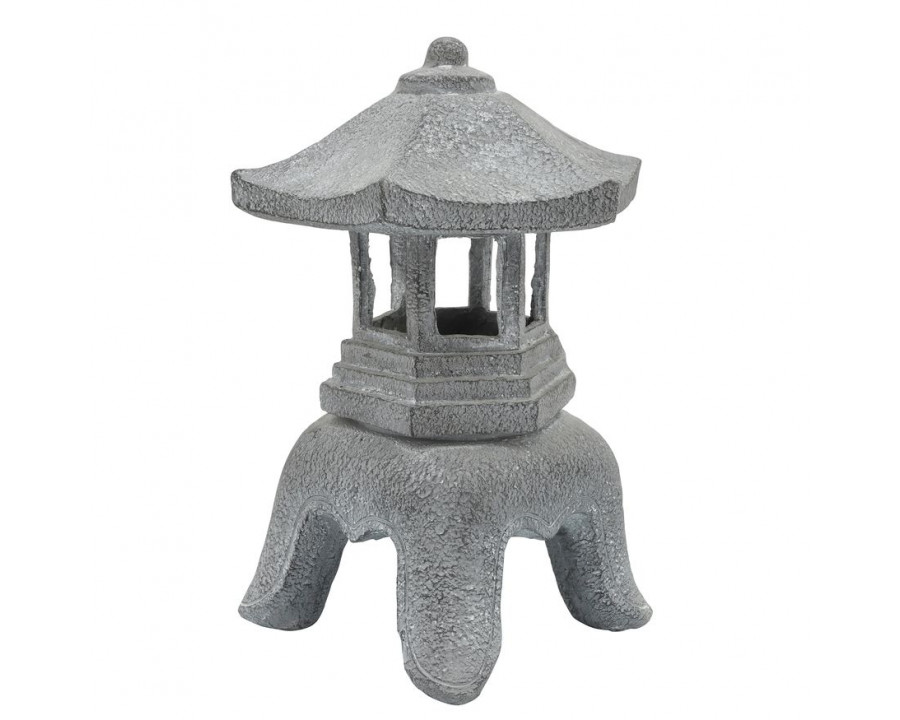 Sagebrook Resin Temple Lighthouse - Gray