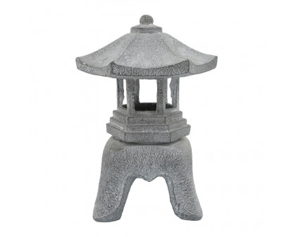 Sagebrook Resin Temple Lighthouse - Gray