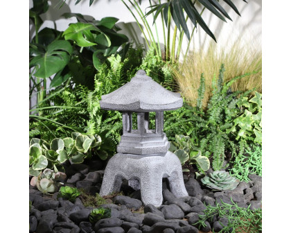 Sagebrook Resin Temple Lighthouse - Gray