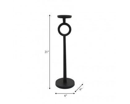 Sagebrook 21" Metal Candle Holder - Black