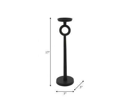 Sagebrook 17" Metal Candle Holder - Black