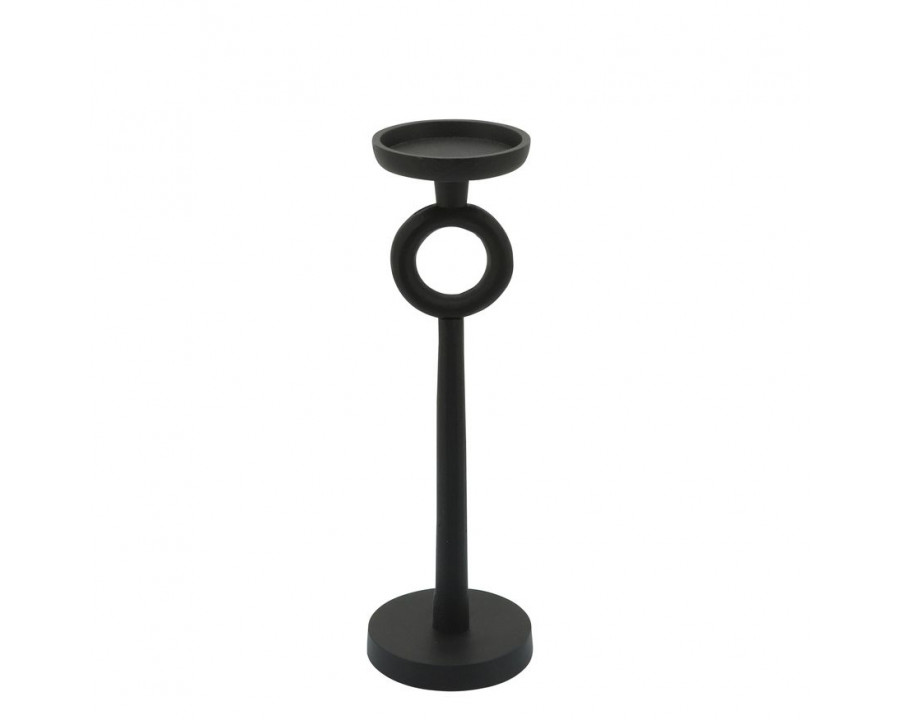 Sagebrook 13" Metal Candle Holder - Black