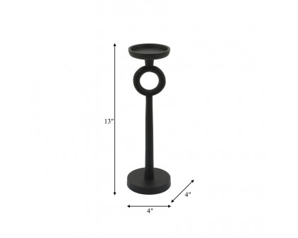 Sagebrook 13" Metal Candle Holder - Black