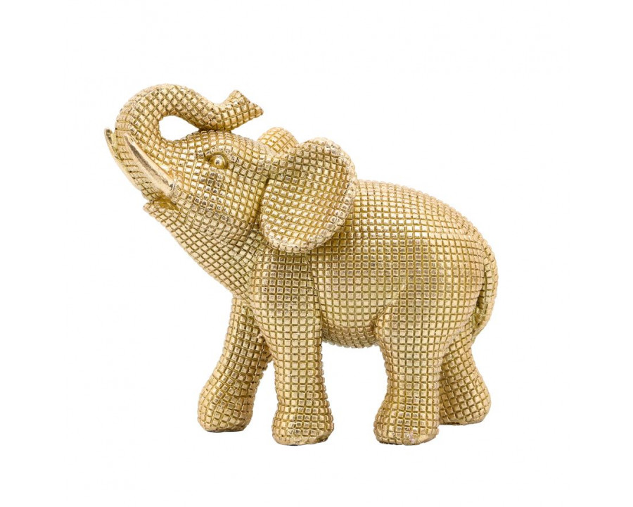 Sagebrook 7" Resin Elephant Table Accent - Gold