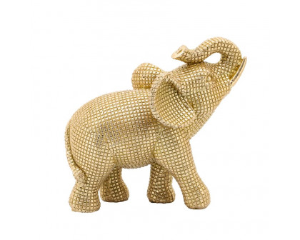 Sagebrook 7" Resin Elephant Table Accent - Gold