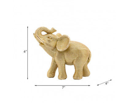 Sagebrook 7" Resin Elephant Table Accent - Gold