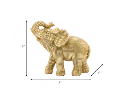 Sagebrook 7" Resin Elephant Table Accent - Gold