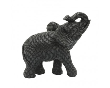 Sagebrook 7" Resin Elephant Table Accent - Black