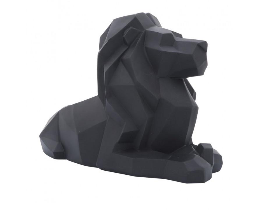 Sagebrook - 13" Resin Laying Lion in Black