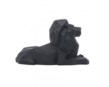 Sagebrook - 13" Resin Laying Lion in Black