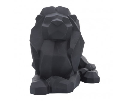 Sagebrook - 13" Resin Laying Lion in Black