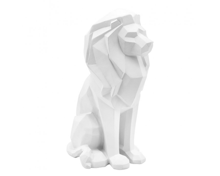 Sagebrook 11" Resin Sitting Lion - White