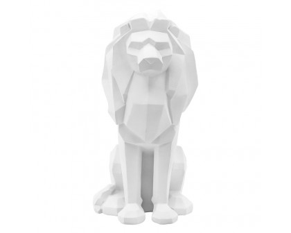 Sagebrook 11" Resin Sitting Lion - White