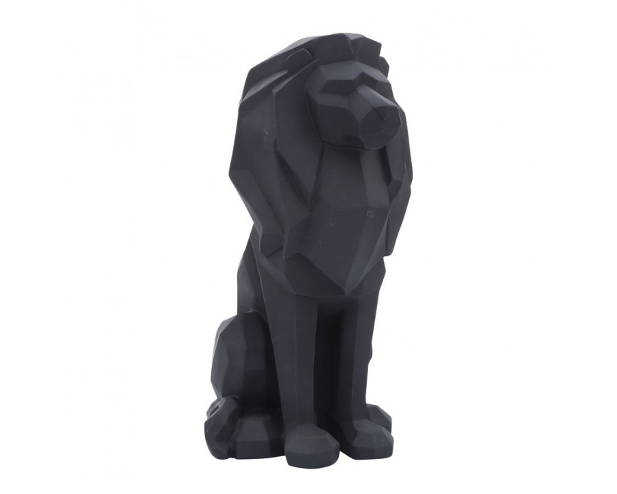 Sagebrook 11" Resin Sitting Lion - Black