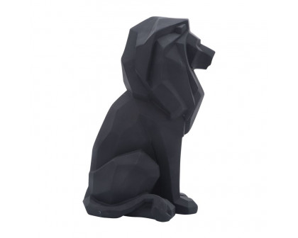 Sagebrook 11" Resin Sitting Lion - Black