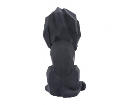 Sagebrook 11" Resin Sitting Lion - Black