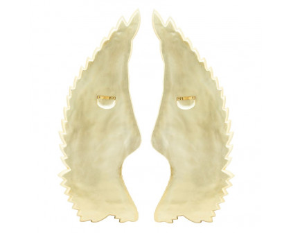 Sagebrook - Resin Angel Wings Wall Accents (Set Of 2) in Gold