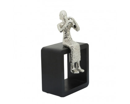 Sagebrook - 11" Metal Flutist in Silver