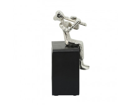 Sagebrook - 11" Metal Flutist in Silver