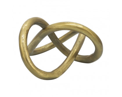 Sagebrook 9" Metal Knot - Gold