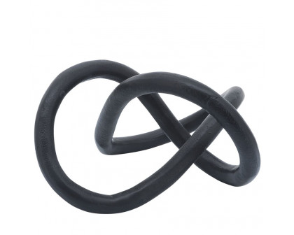 Sagebrook 9" Metal Knot - Black