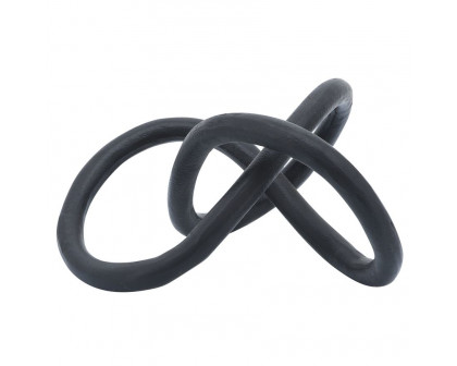 Sagebrook 9" Metal Knot - Black