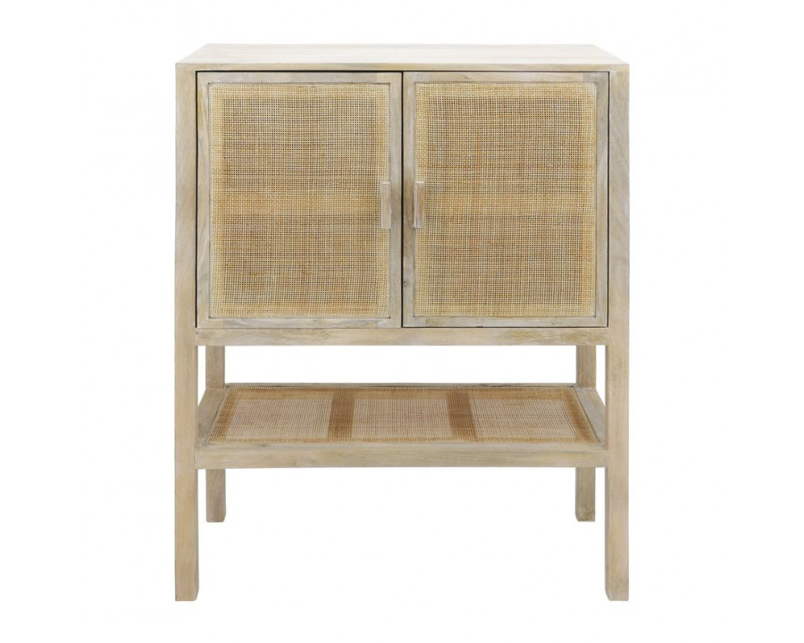 Sagebrook - Wood 2-Rattan Door Cabinet