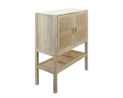 Sagebrook - Wood 2-Rattan Door Cabinet