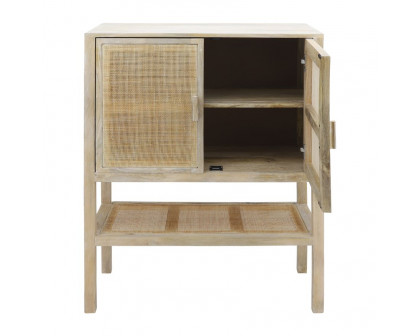 Sagebrook - Wood 2-Rattan Door Cabinet