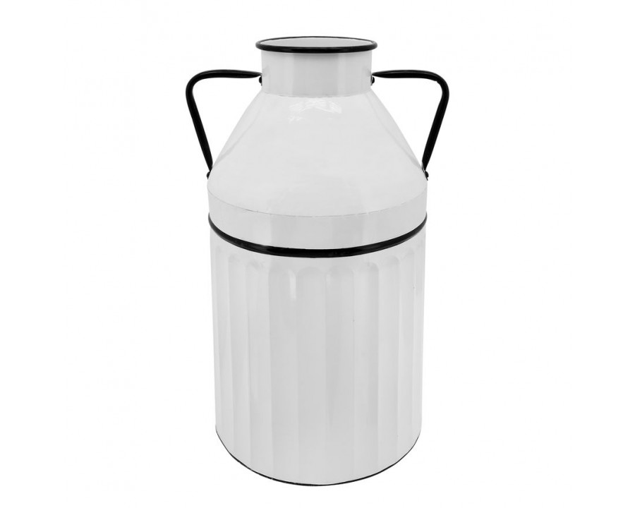 Sagebrook 24" Metal Milk Bucket - White