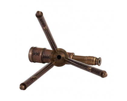 Sagebrook - 13" Metal Scope On Stand in Brown