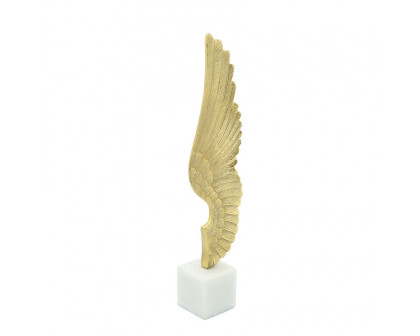 Sagebrook 19" Metal Wing On Stand - Gold