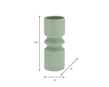 Sagebrook 10" Mallet Vase - Dark Sage