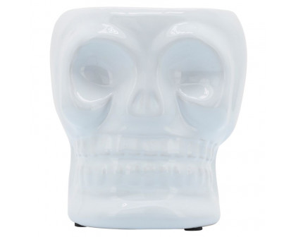 Sagebrook 5" Ceramic Skull Vase