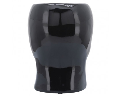 Sagebrook 6" Ceramic Skull Vase - Black