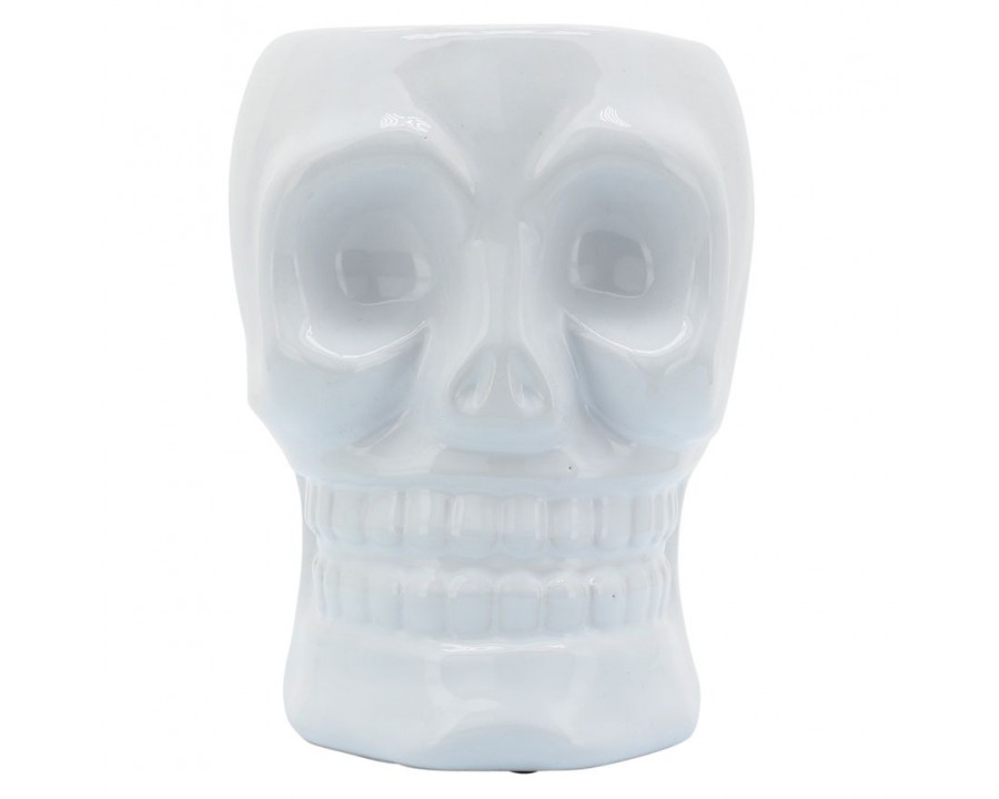 Sagebrook 5" Ceramic Skull Vase