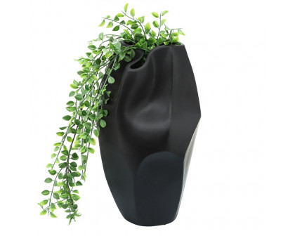 Sagebrook 14" Ceramic Abstract Vase - Black