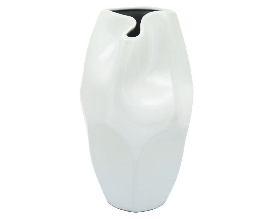 Sagebrook 14" Abstract Vase - White