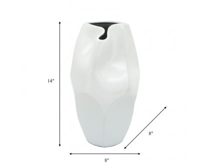 Sagebrook 14" Abstract Vase - White