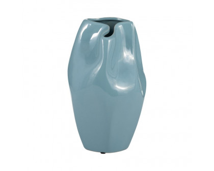 Sagebrook 10" Ceramic Abstract Vase - Cameo Blue